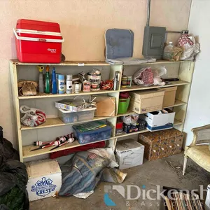 CONTENTS OF GARAGE SHELVES