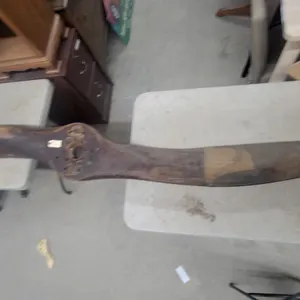 Vintage Wooden Aircraft Propeller with Copper Leading Edge Tips Decaled Falcon Ww 1 Era 100" Long