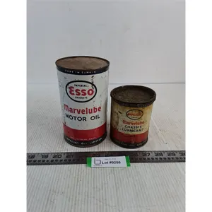 (2) Vintage Imperial Esso "Marvelube" Products - Small is Not Empty - Cannot Ship