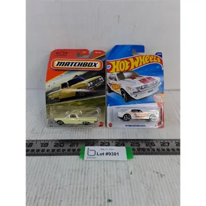 (2) NIB Diecast Toy Vehicles (Matchbox 1960 Chevy El Camino & Hot Wheels 67 Ford Mustang Coupe)