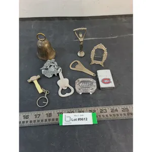 Assorted Mostly Vintage Souveniers (Brass Bell, Bottle Openers, NHL Lighter, Misc.)