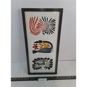 Framed "Indigenous Themed" 21" x 10" Wall Decor