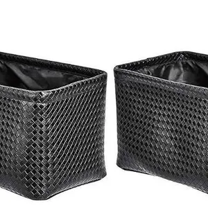 Amazon Basics Storage Bins, Metallic Black, 2-Baskets