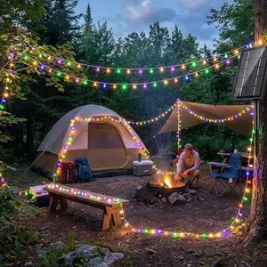 LOT OF 3 - Solar LED String Lights Multicolor