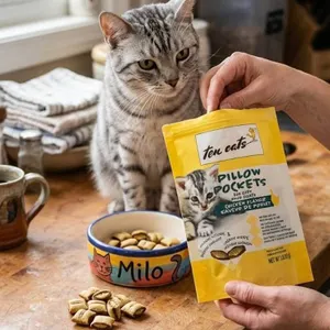 Ten Cats Pillow Pockets Cat Treats 6-Pack