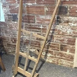 Antique Wood Metal Wheel Hand Truck