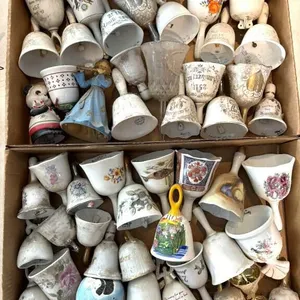 Ceramic, Glass, and Plastic Bells
- dirty and