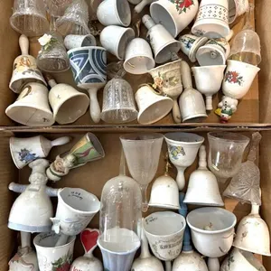Ceramic, Glass, and Plastic Bells
- dirty and
