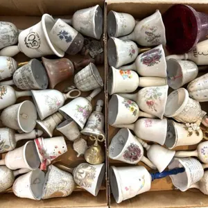 Ceramic, Plastic, and Wood Bells
- dirty and