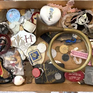 Horn, Belt Buckle, Tokens, and More
