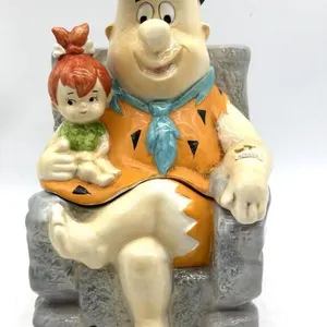 Vintage The Flintstones Cookie Jar 9.5” Tall