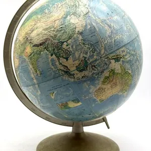 Vintage Rand McNally World Portrait Globe 16”