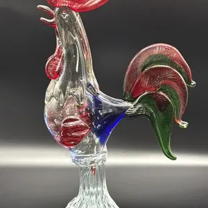 Art Glass Rooster 14.5”