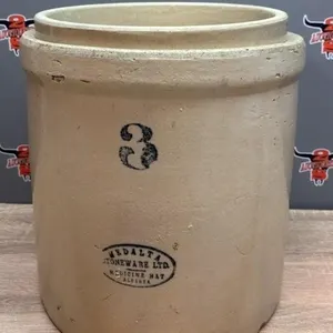 Conjoined Crocks. Medalta 3 Gal & Mystery Crock