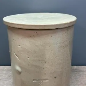 Footed 1/2 Gal Crock. J. Stiff & Sons, 1898