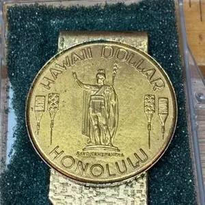 Vintage Hawaiian Dollar Money Clip.