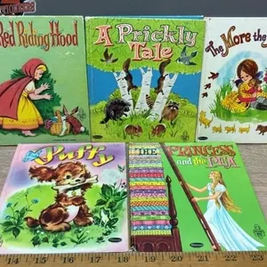 5 Vintage Tell-A-Tale Books.
