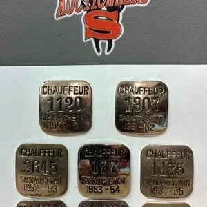 8 Sask. Chauffeur Badges. 1950 to 1958. *SC