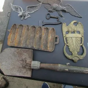 Skillet, shovel, door knockers