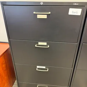 4 Drawer Black Metal Lateral File Cabinet (30" x 18" x 54" High)