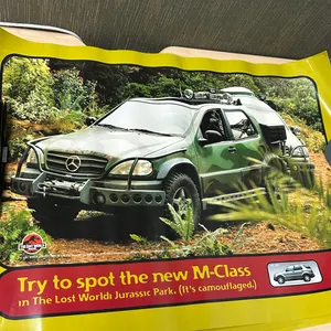 (5 each) Vintage Mercedes-Benz ML320 Jurassic Park The Lost World Promotional Poster