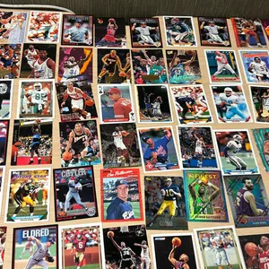 Mixed Sports Trading Card Lot NBA NFL MLB Vlade Divac Dennis Rodman & More