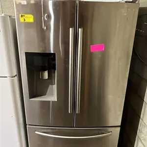 SAMSUNG STAINLESS STEEL 36" WIDE FRENCH DOOR FRIDGE WITH BOTTOM FREEZER DRAWER