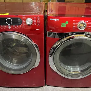 SAMSUNG RED FRONT LOAD WASHER & DRYER SET