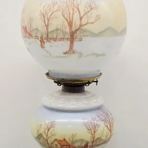 Antique Signed Gone With The Wind Lamp