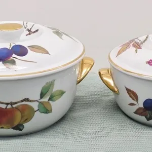 Royal Worcester "Evesham" Covered Bowls