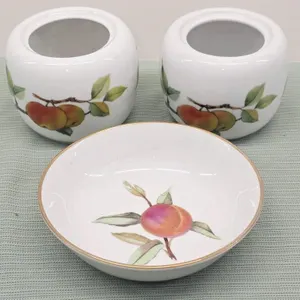Royal Worcester "Evesham" Shallow Bowl Lot