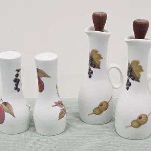 Royal Worcester "Evesham" Cruets Lot