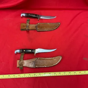 Two Western Fixed-Blade Knives