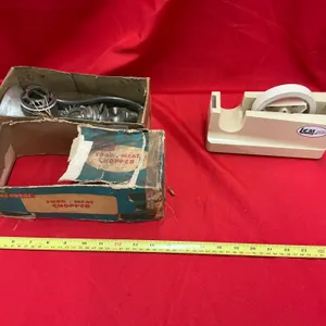 Universal No. 2 Meat Chopper and LEM Tape Dispenser