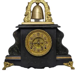 Gilbert Curfew Bell Mantel Clock. Winds, ticks and Has Clear Chime. 16 x 5 x 17. T