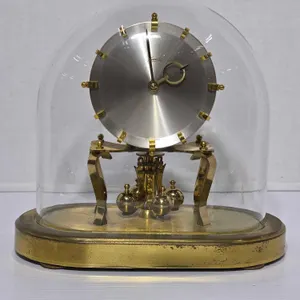 Kundo 400 Day Mantel Clock. No key. Appears to keep time correctly. Glass Dome. 9 x 5 x 9. B3