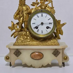 19th Century Marble / Onyx Mantel Clock. Winds, Ticks and Has a clear Chime. Chimes on the hour and half hour. 8.5 x 4 x 11. Reserve Only $150 B5