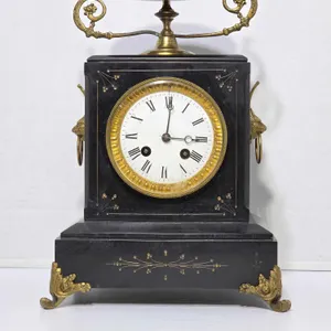 Japy Freres & Cie Mantel Clock. 9.5 x 6 x 13. Winds, Ticks and Chimes. Appears to only chime once on the half hour and hour. There is sticker resi