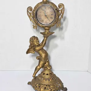 Ansonia Cherub Key Wind Clock. Winds up and ticks. 9 x 21.  Reserve Only $125. A1