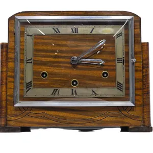Kenilworth British Made Clock. No Key (it is larger than a standard key), clock ticks and chimes one of the 5 chimes is dull. 10.5 x 6 x 8.5. A1