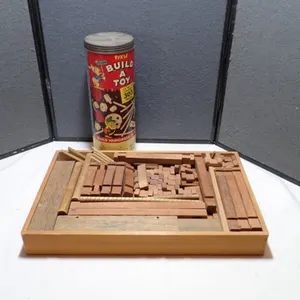 Vtg Wood Building Blocks