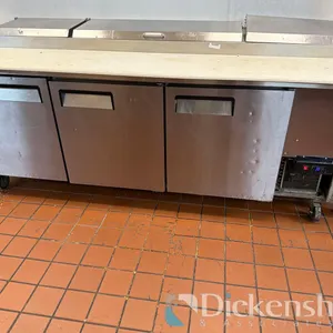 STAINLESS STEEL THREE DOOR REFRIGERATED PREP STATION, MPF8203GR