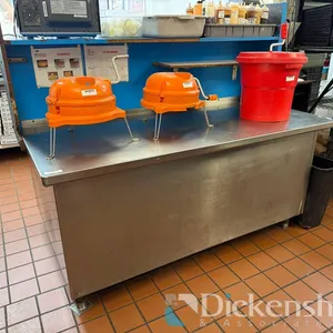 STAINLESS STEEL DOUBLE SIDED PREP STATION