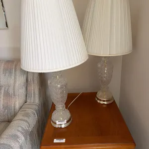 CRYSTAL STYLE TABLE LAMPS, QTY (2)