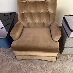 BROWN FABRIC ROCKER