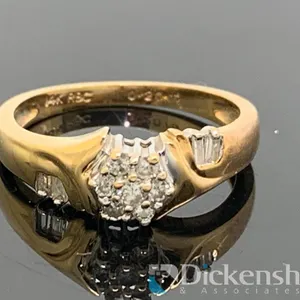 14KT Yellow Gold 0.20 CTW Diamond Cocktail Ring