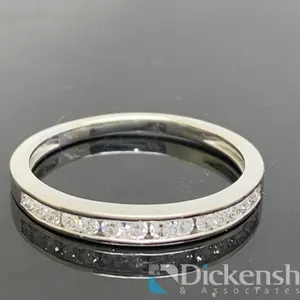 10K White Gold Wedding Band With Lab Grown Diamonds
