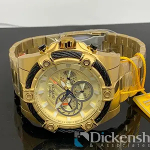 Invicta Gold Tone Men's Watch With Box