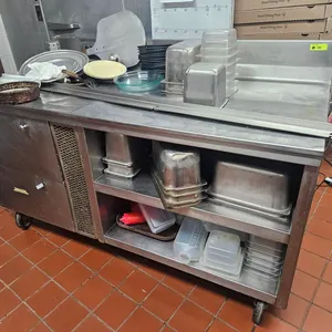 SS Cabinet with Backsplash on Wheels, 66"x31"x35"