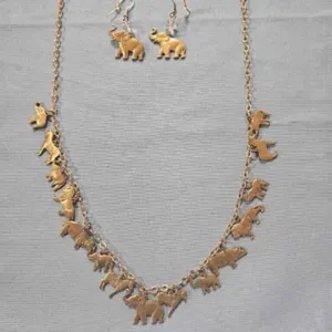 Safari Animal Brass? Necklace & Earrings